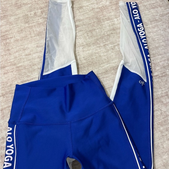 Alo yoga high waist trainer logo color block leggings size xxs - Picture 2 of 3